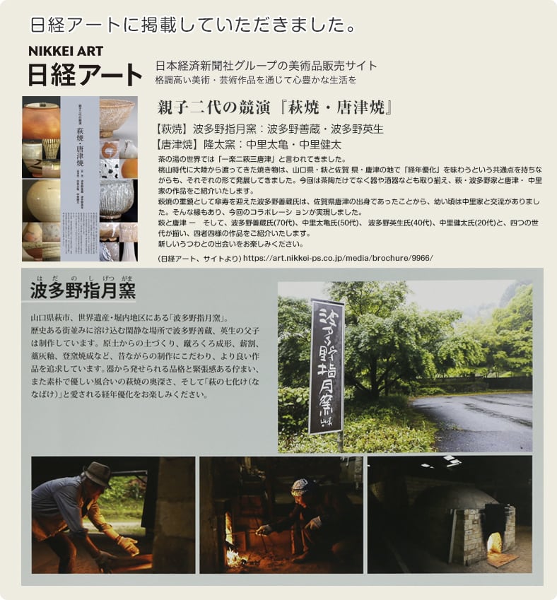 日経アートに掲載していただきました。